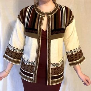 🤎 Vintage 🤎 1970s Open Cardigan The Sweater Bee Size M